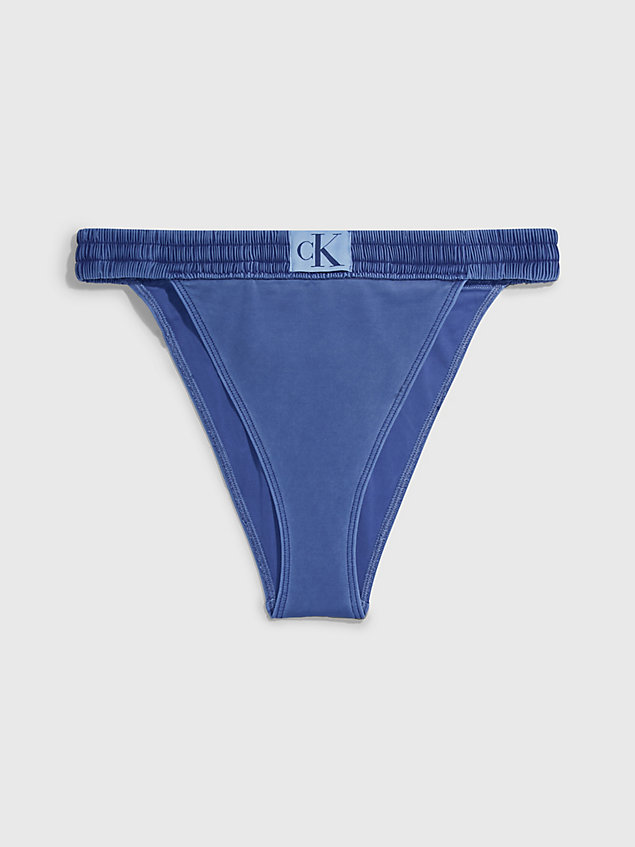 blue bikinibroekje met hoge uitsnijding - ck authentic voor dames - calvin klein