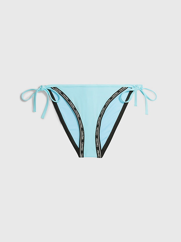  tie side bikini bottoms - logo tape for women calvin klein
