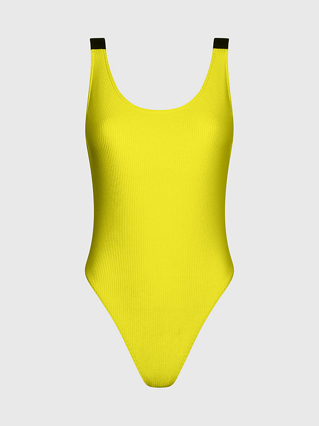 maillot de bain - intense power lemonade yellow pour femmes calvin klein