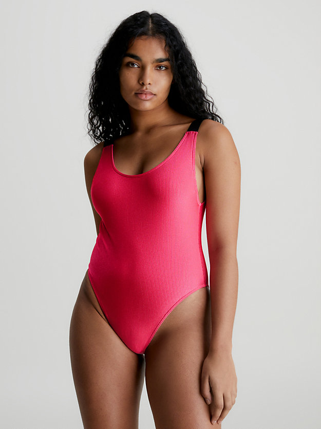 pink flash swimsuit - intense power for women calvin klein