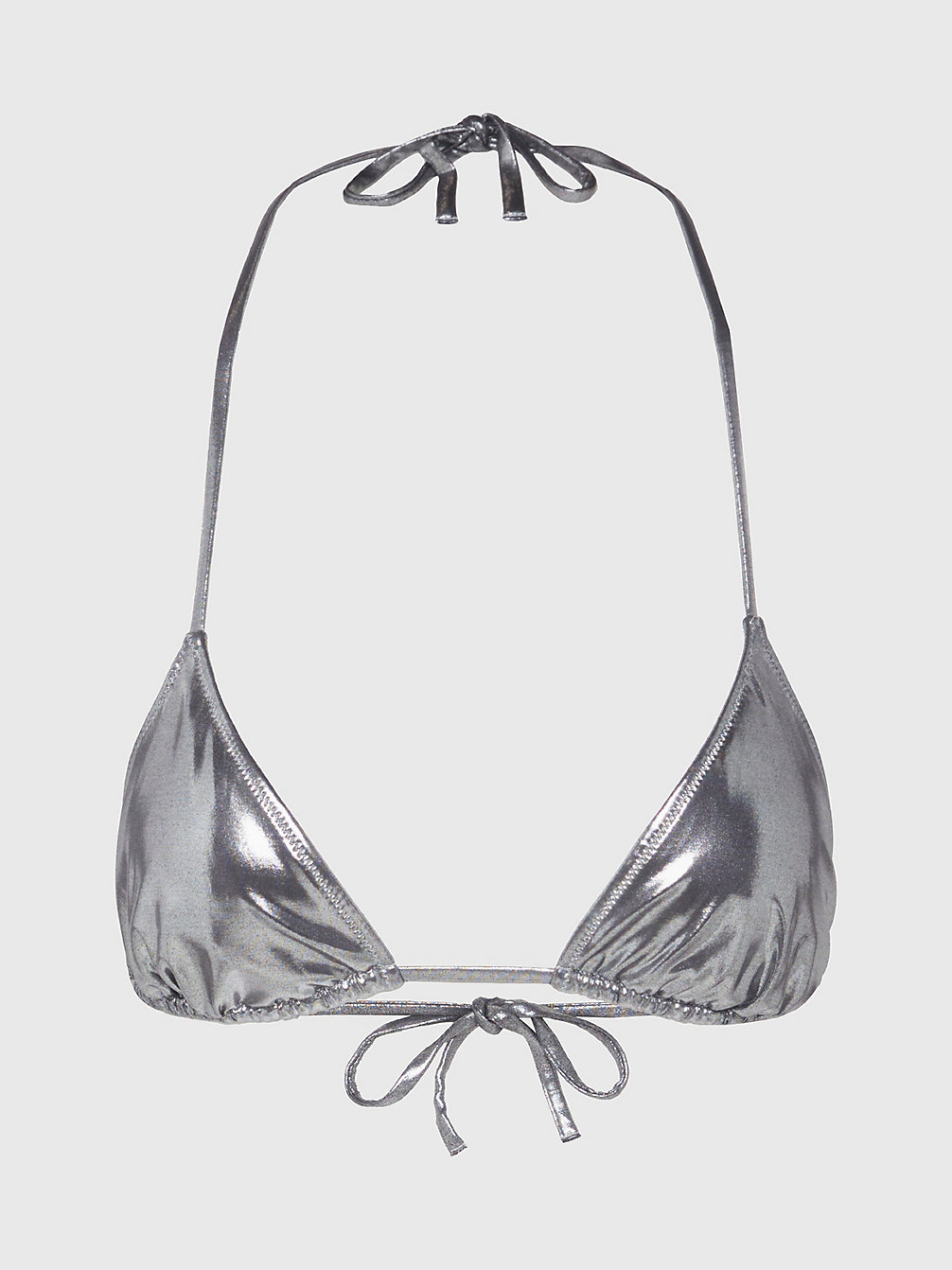 SILVER Triangle Bikini Top - CK Foil undefined women Calvin Klein