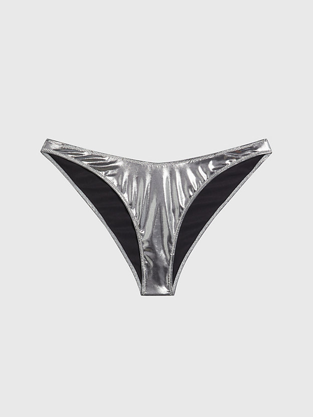 SILVER Klasyczny dół od bikini - CK Foil dla Kobiety CALVIN KLEIN