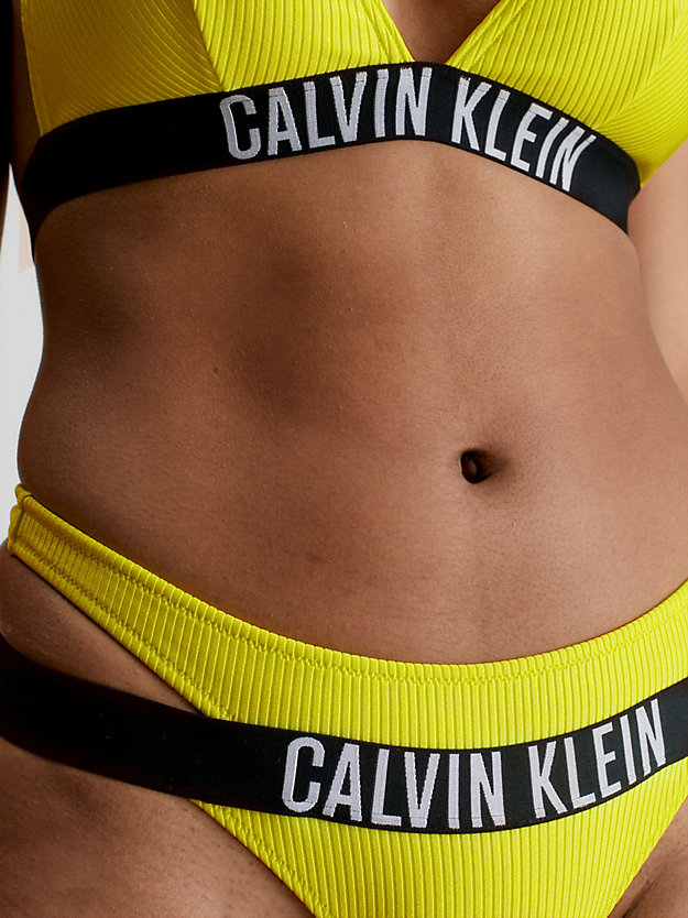 lemonade yellow thong bikini bottoms - intense power for women calvin klein