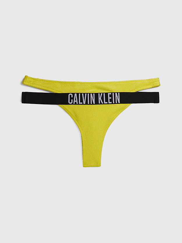 lemonade yellow thong bikinihosen – intense power für damen - calvin klein