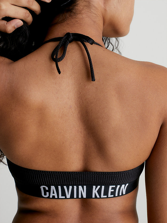 haut de bikini bandeau - intense power black pour femmes calvin klein