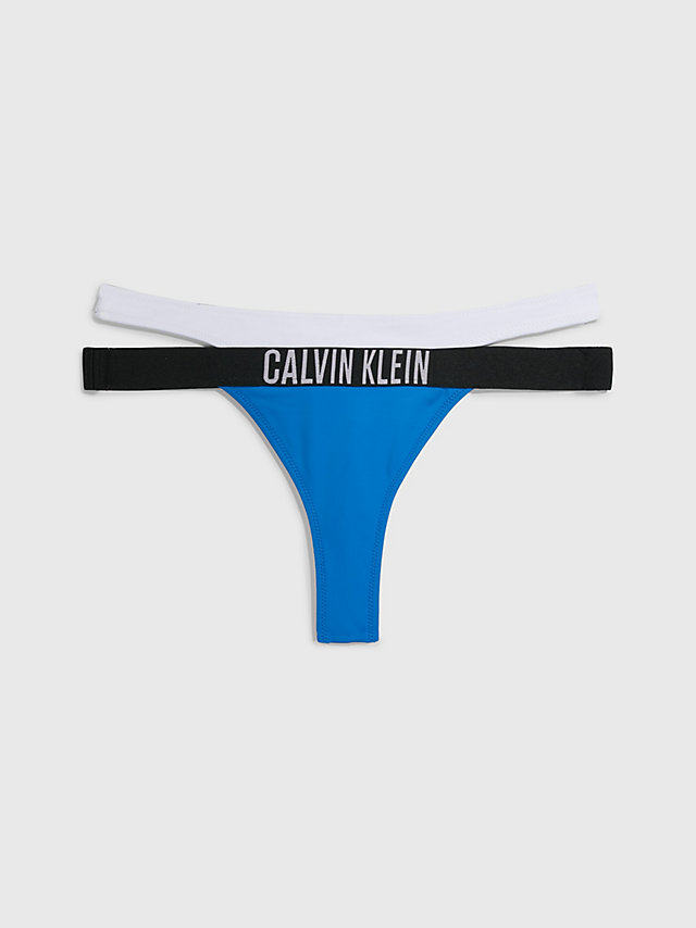 Dynamic Blue Thong Bikini Bottoms - Intense Power undefined women Calvin Klein