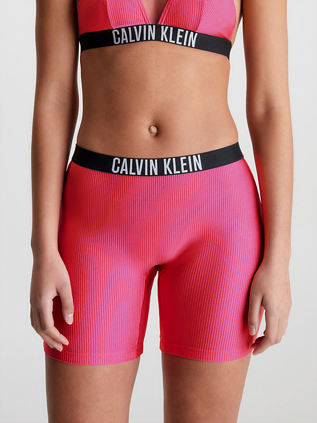 pink flash swim shorts - intense power for women calvin klein