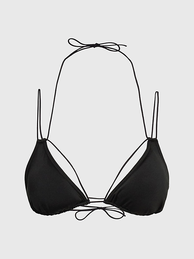 PVH BLACK Triangle Bikini Top - Multi Ties for women CALVIN KLEIN