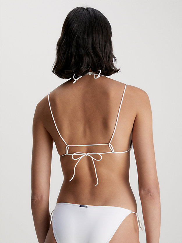 pvh classic white triangel bikinitop - multi ties voor dames - calvin klein