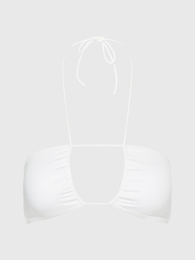 pvh classic white bralette-bikini-oberteil - multi ties für damen - calvin klein