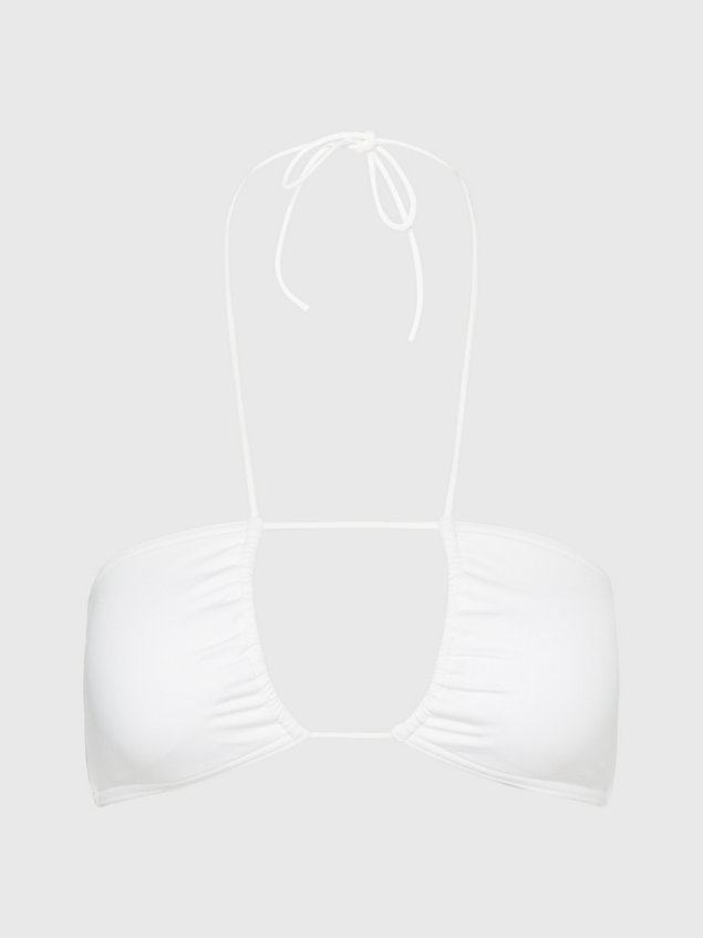 haut de bikini brassière - multi ties white pour femmes calvin klein
