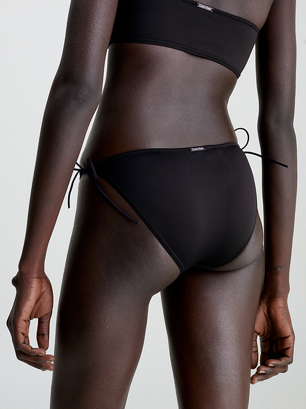 slip bikini con laccetti - multi ties pvh black da donna calvin klein
