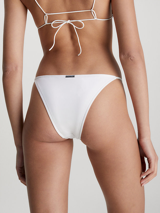 pvh classic white bikini bottoms - multi ties for women calvin klein