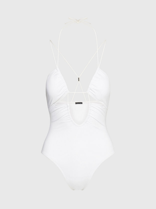 pvh classic white swimsuit - multi ties for women calvin klein