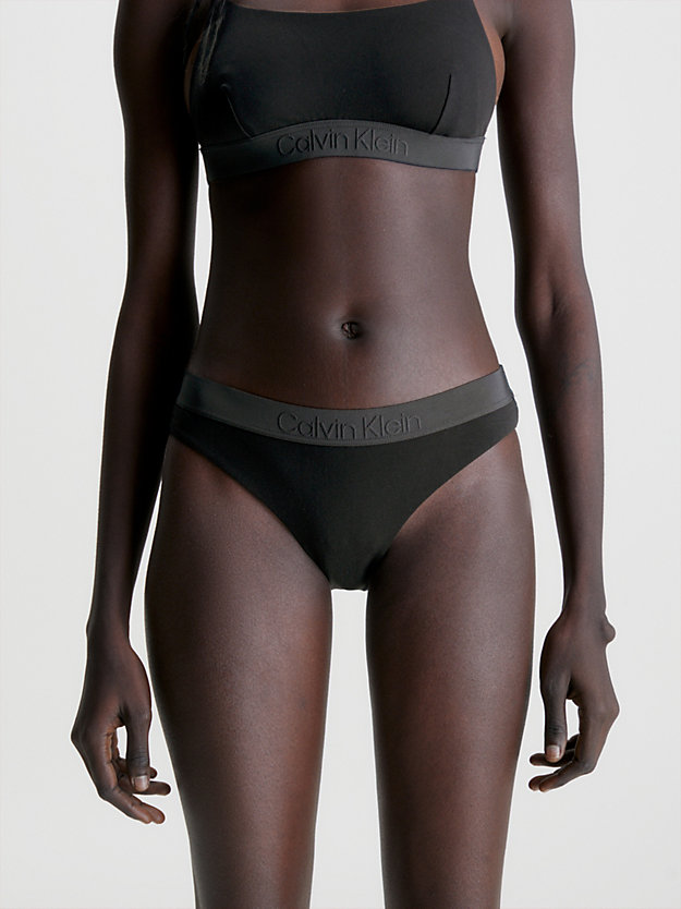 pvh black bikini bottoms - core tonal for women calvin klein