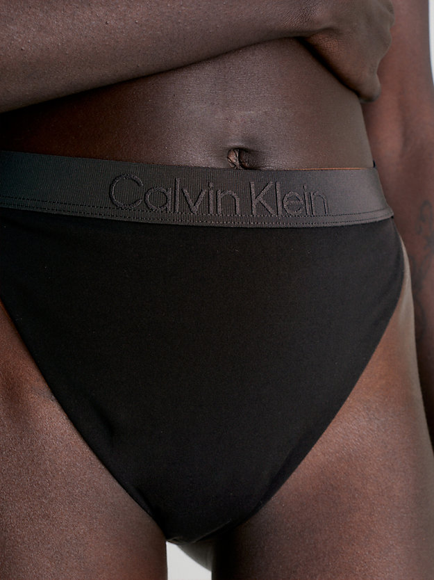 PVH BLACK Slip bikini a vita alta - Core Tonal da donna CALVIN KLEIN