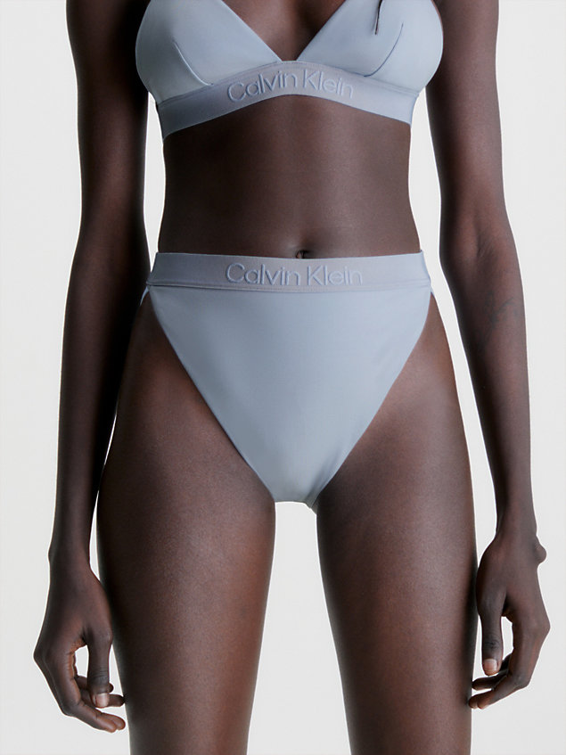 blue high waist bikinihosen – core icon für damen - calvin klein