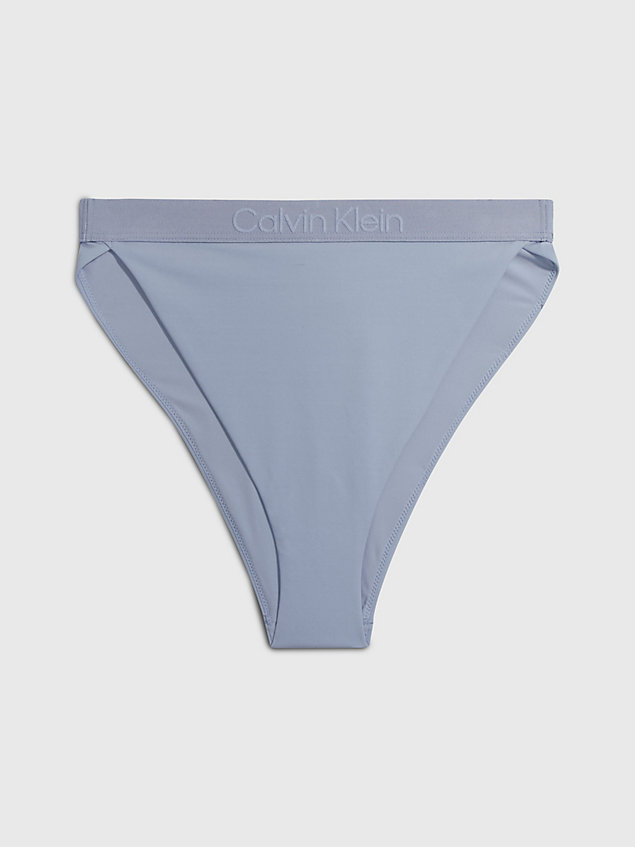 blue high waisted bikini bottoms - core tonal for women calvin klein