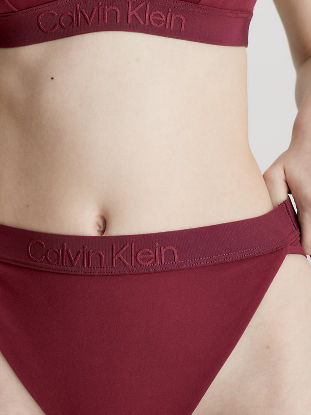 red high waisted bikini bottoms - core tonal for women calvin klein