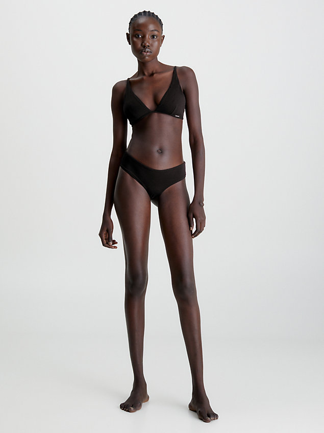 haut de bikini triangle - core archive black pour femmes calvin klein