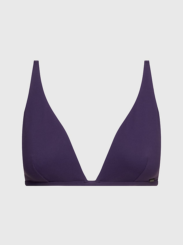 parte de arriba de bikini de triángulo - core archive blue de mujer calvin klein