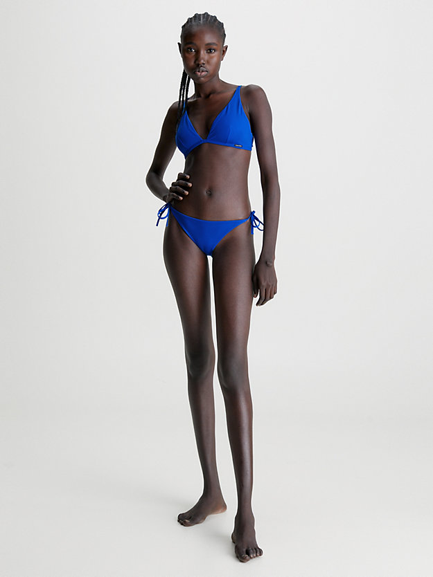 ultra blue triangle bikini top - core archive for women calvin klein