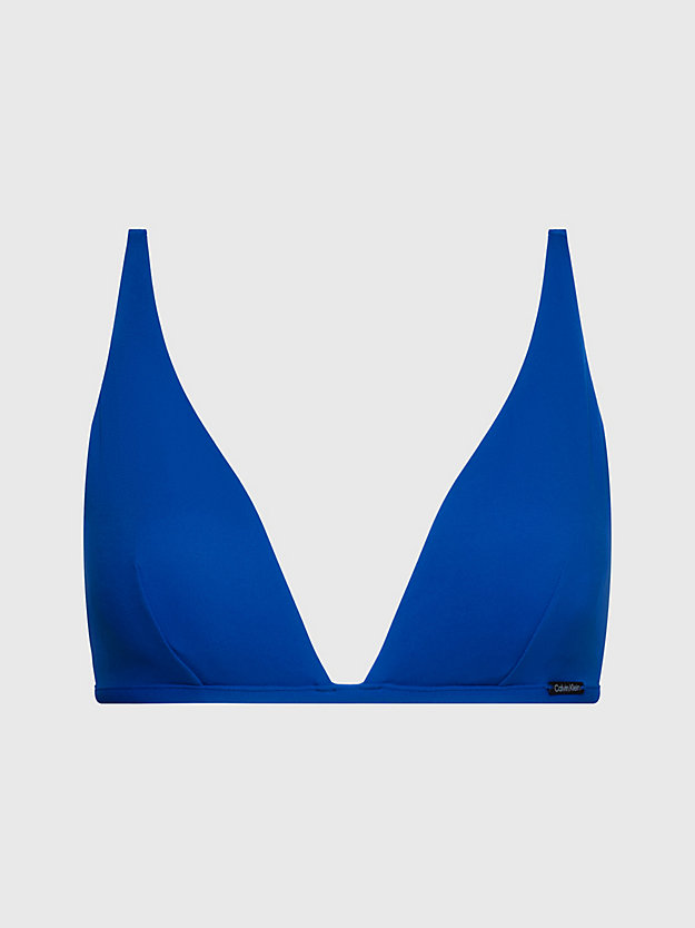 ultra blue triangle bikini top - core archive for women calvin klein