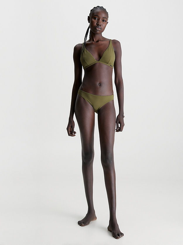 parte de arriba de bikini de triángulo - core archive new basil de mujer calvin klein