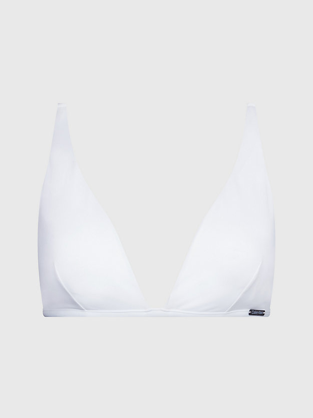 top bikini a triangolo - core archive pvh classic white da donna calvin klein