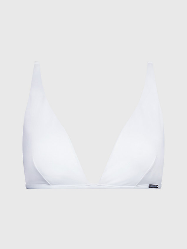 parte de arriba de bikini de triángulo - core archive white de mujer calvin klein