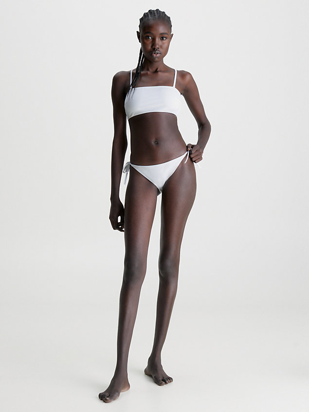 white bandeau-bikini-top - core archive für damen - calvin klein