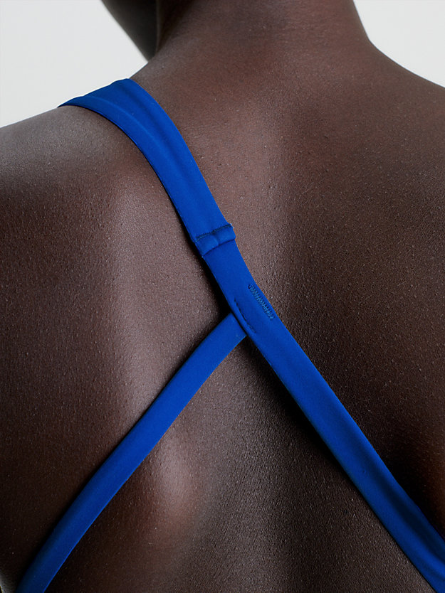 ultra blue one shoulder swimsuit - core archive for women calvin klein