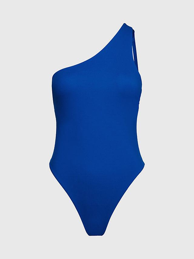 Ultra Blue One Shoulder Swimsuit - Core Archive undefined women Calvin Klein