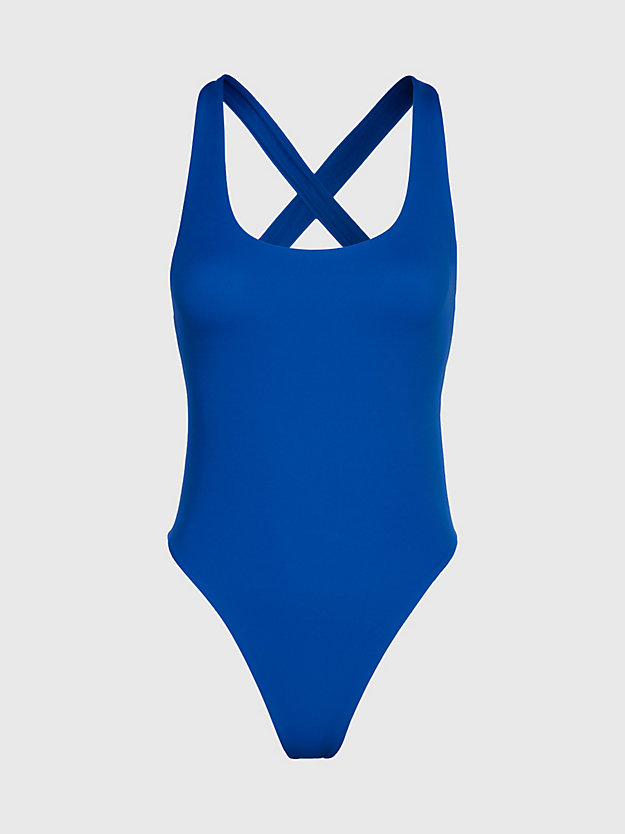 ULTRA BLUE Badeanzug mit gekreuzten Trägern – Core Archive für Damen CALVIN KLEIN