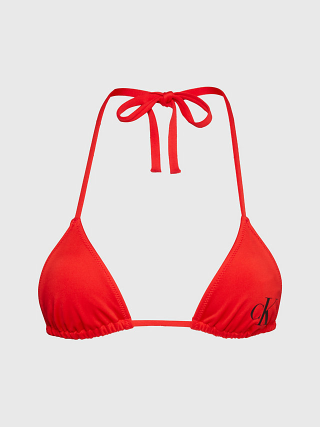 Cajun Red Microtriangel Bikinitop - CK Monogram undefined dames Calvin Klein