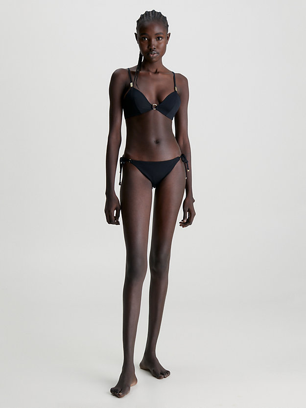 pvh black triangel bikini-top – core solids für damen - calvin klein
