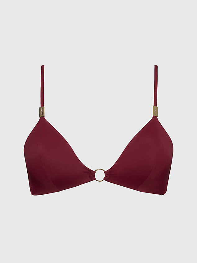 red triangel bikini-top – core solids für damen - calvin klein