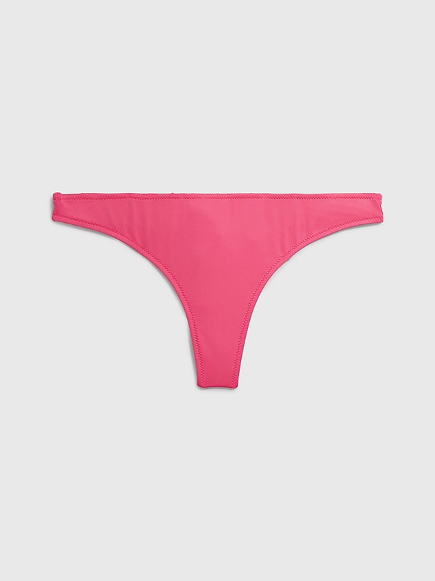 parte de abajo de bikini tanga - ck monogram pink de mujer calvin klein