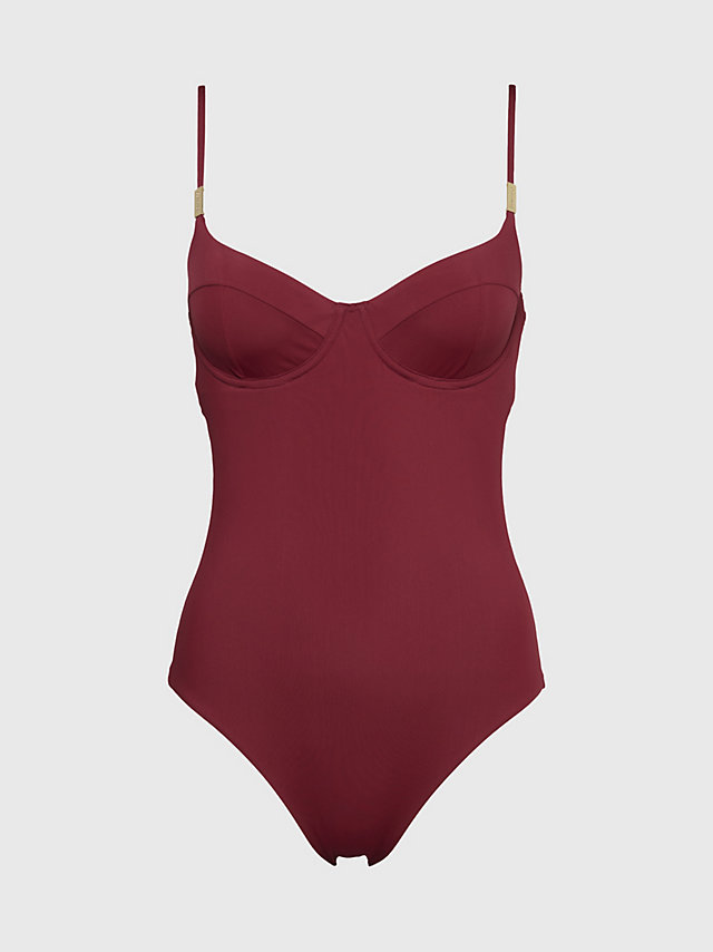Deep Cranberry Balconette Badeanzug – Core Solids undefined Damen Calvin Klein