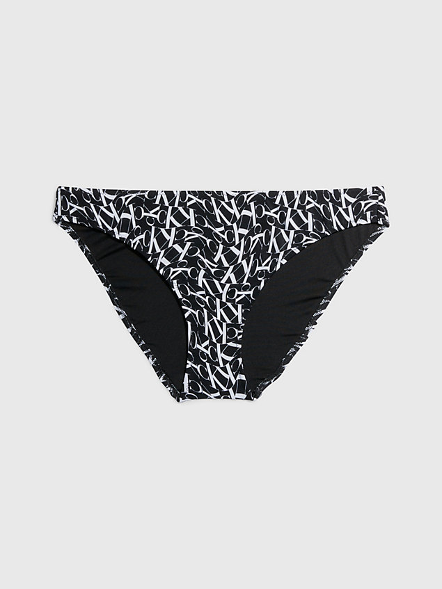 bas de bikini - ck monogram black pour femmes calvin klein