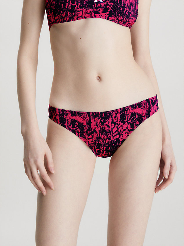 parte de abajo de bikini - ck monogram pink de mujer calvin klein