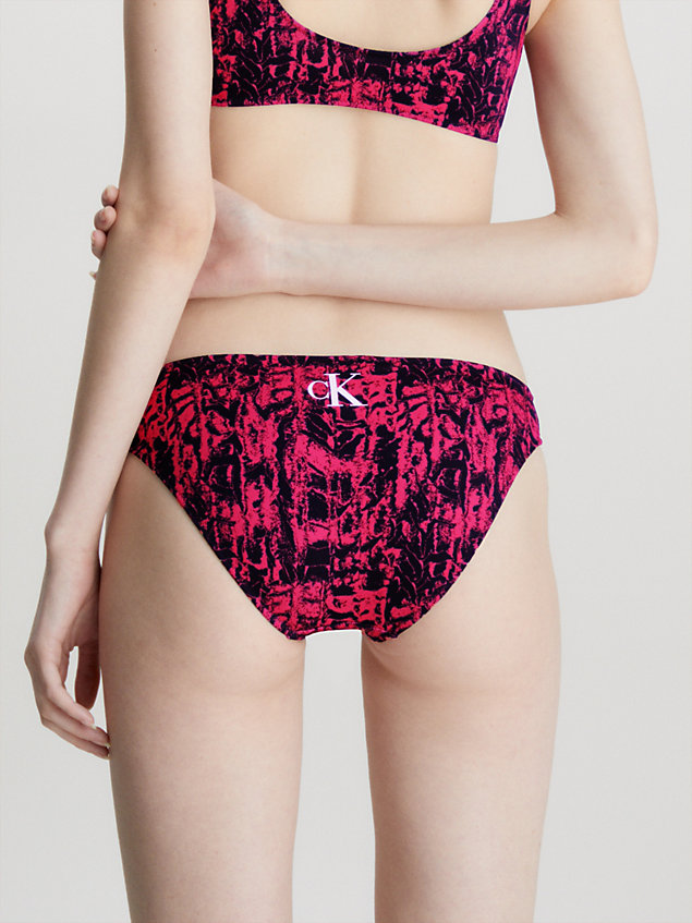 pink bikinibroekje - ck monogram voor dames - calvin klein