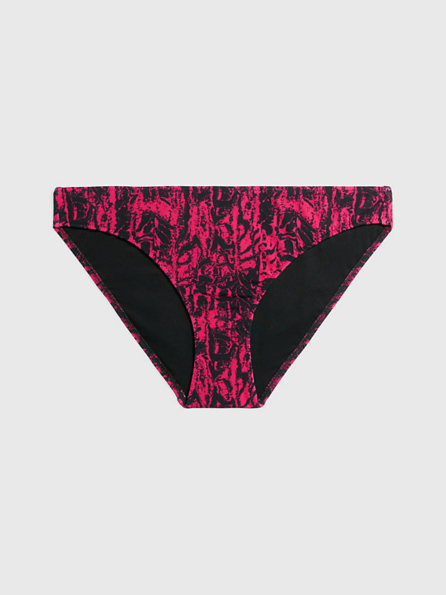 ck one snake pink aop bikini bottoms - ck monogram for women calvin klein