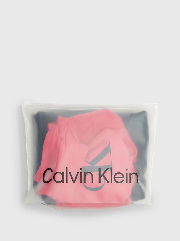 pink flash swimsuit, headband and towel gift pack for women calvin klein