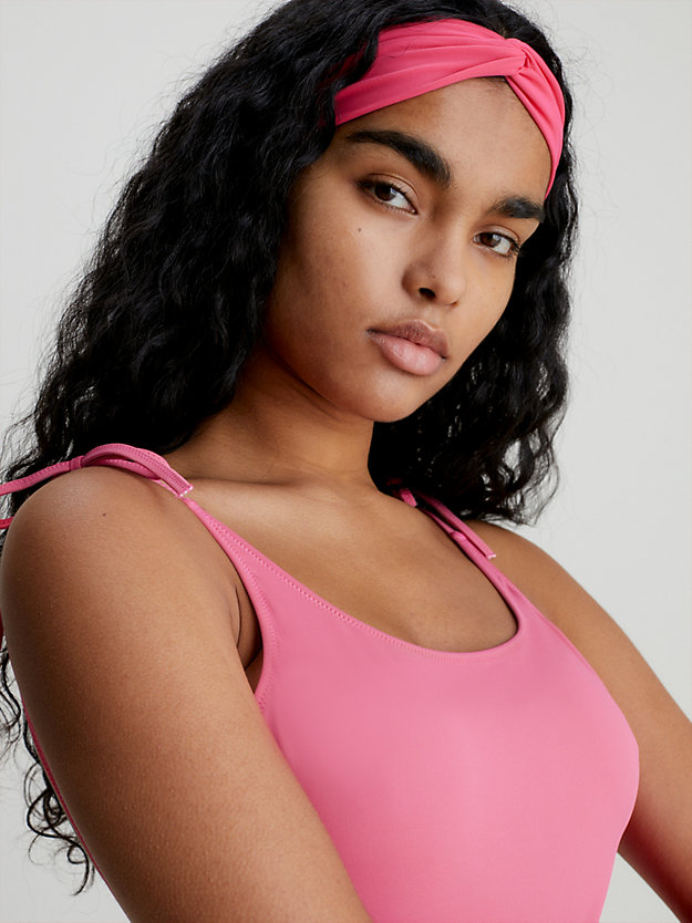 PINK FLASH Swimsuit, Headband and Towel Gift Pack for women CALVIN KLEIN