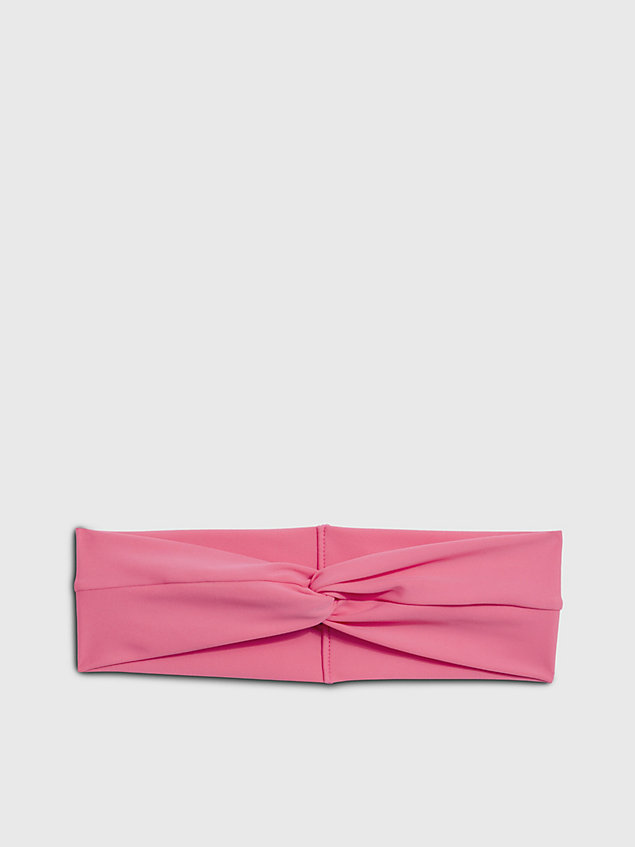 pink cadeaupakket met badpak, hoofdband en handdoek voor dames - calvin klein