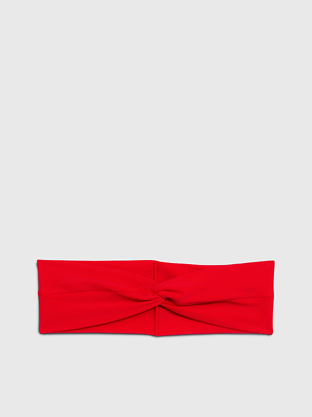 cajun red cadeaupakket met badpak, hoofdband en handdoek voor dames - calvin klein