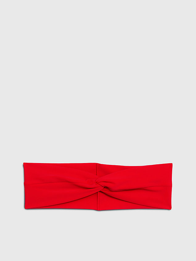 boîte cadeau maillot de bain, bandeau et serviette red pour femmes calvin klein