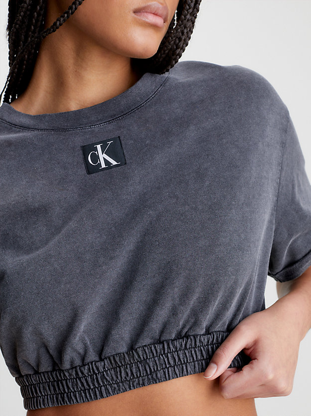 PVH BLACK Cropped strand T-shirt - CK Authentic voor dames CALVIN KLEIN