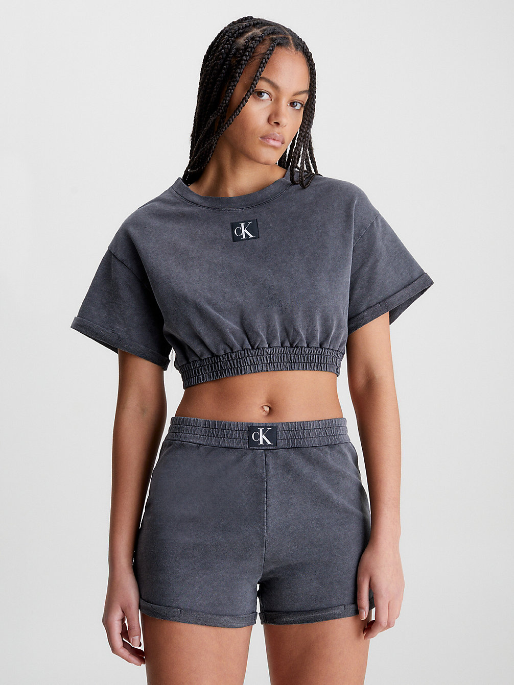 PVH BLACK Cropped Beach T-Shirt - CK Authentic undefined women Calvin Klein